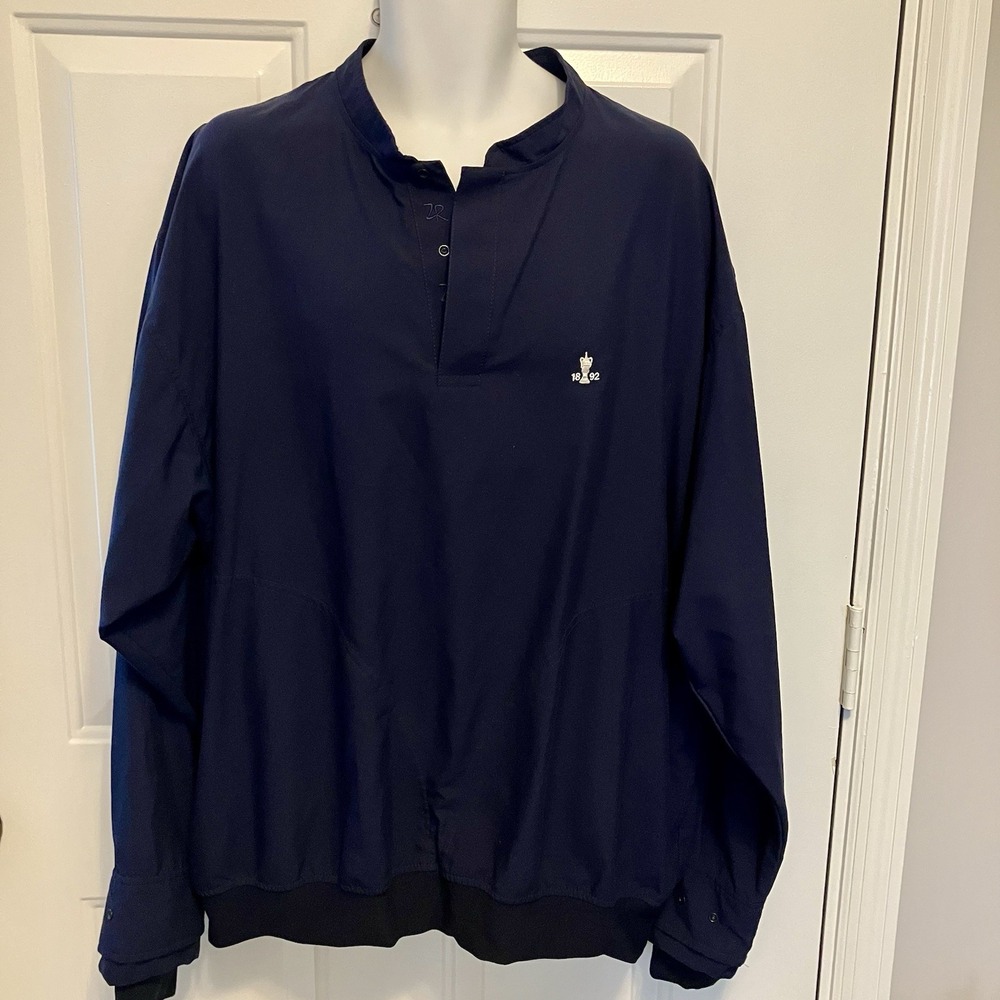 Zero Restriction Sz XL‎ Men's Navy Blue 1/4 Zip Pullover Golf Jacket Shirt